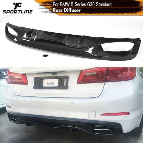 Carbon Fiber / FRP Rear Diffuser Lip Spoiler Bumper Guard for BMW BMW 5 Series G30 Standard Sedan 4 Door 530i 540i 2017 2018