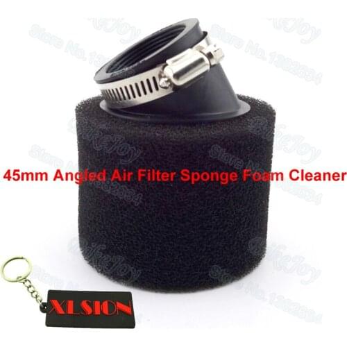 Angled Air Filter 45mm Sponge Foam Cleaner for 125cc 140cc 150cc CRF KLX Pit Dirt Bike ATV Quad Go Kart Motocross Motorcycle
