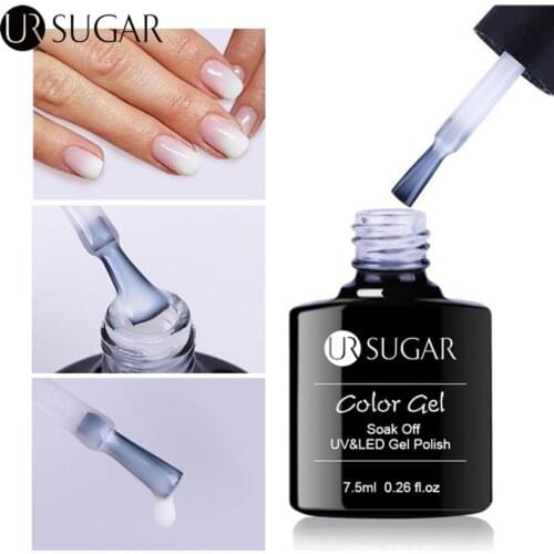 UR SUGAR 7.5ml Milky White Builder Nails Acrylic Gel Extension Quick Building Clear Pink Nail Tips Soak Off Led UV Gel Varnish