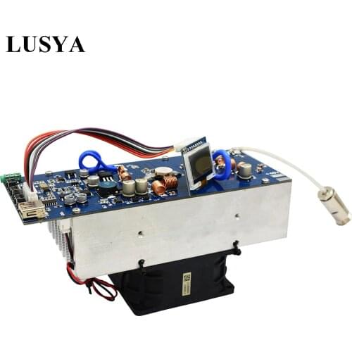 Lusya 150W Stereo RF FM Transmitter Amplifier 76M-108MHz Frequency With Fan And Antenna Radio Station Module DC 48V I3-008
