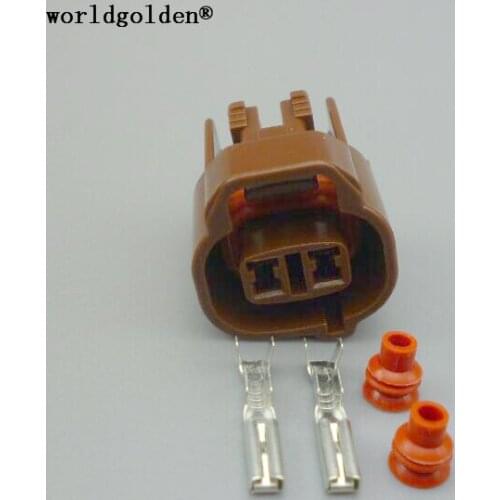 Worldgolden 2 Pin MT-090-2-special2R-F Female Temperature Sensor Plug Automotive Connector Plug For Toyota Mazda 6189-0033