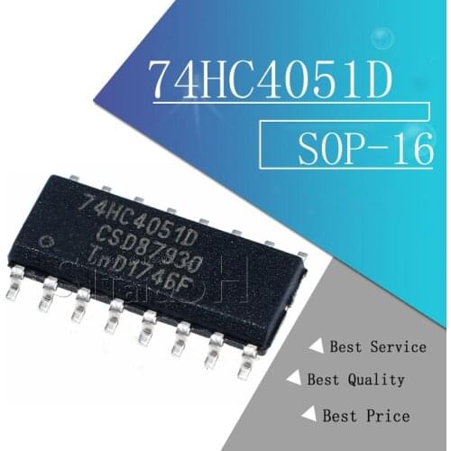 10pcs/lot 74HC4051D 74HC4051 SN74HC4051D SOP-16 Multiplexer Switch ICs 8-CHANNEL MUX/DEMUX new original