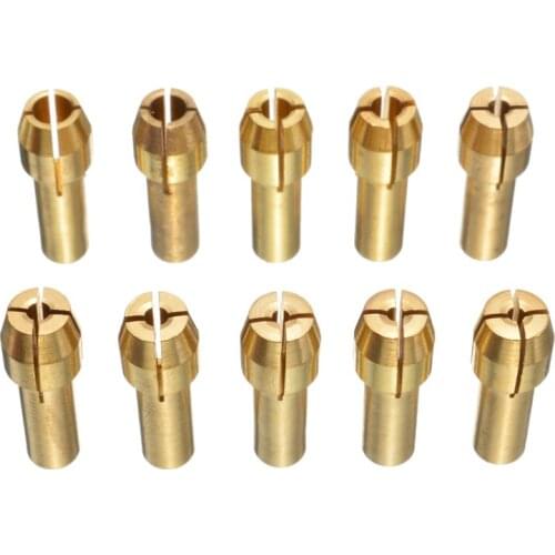 10 Pieces Brass Collet Mini Drill Chucks Including 0.5mm-3.2mm Drill Chucks Power Tool Accessories