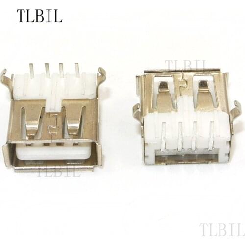 New Hot Sale 10Pcs USB Type A Standard Port Female Solder Jacks Connector PCB Socket USB-A type