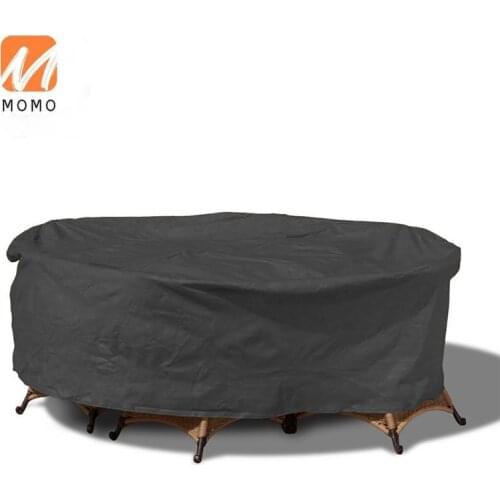 190T Rainproof Dustproof Round Outdoor Furniture Cover Polyester Garden Patio Table Chair Cover
