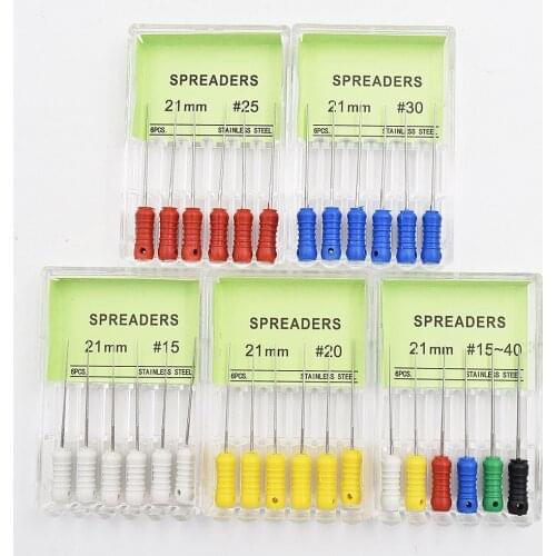 2 Boxes Dental Endo Stainless Steel Tapered Finger Spreaders Lima Hand Use Pluggers Files Endondontics Root Canal Files