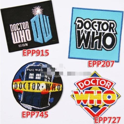 4PCS Patches For Clothing UK BBC Doctor Who Strmcwby Embroidery Patch DIY Iron On Patches Giy Shoes Cothes