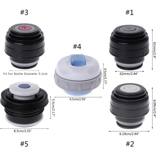 5.2-7.5cm Vacuum Flask Lid Thermos Cover Portable Universal Travel Mug Accessories N2UC