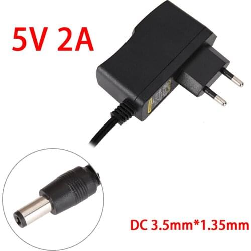 AC 110-240V to DC 5V 2A Wall Plug Power Charger Adapter 3.5mm*1.35mm Power Supply Adaptor Converter AU/EU/UK/US Standard
