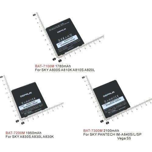 BAT-7100M BAT-7200M BAT-7300M Battery For SKY PANTECH VEGA A800S A810K A810S A820L A830S A830L A830K IM-A840S L SP Vega S5