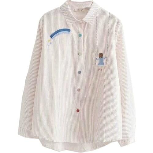 Блузки в полоску Biscuit Bear China At AliExpress