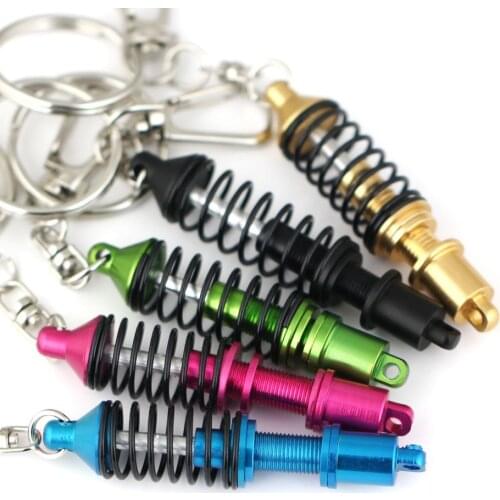 3D shock absorber keychain key ring Height. Adjustable. Damper key chain key holder car key chain portachiavi llaveros hombre