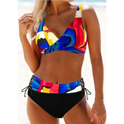 Women Sexy Bikini Set 2021 Plus Size Bikini Swimwear Push Up Swimsuit High Waist Brazilian Bathing Suit Beachwear Swimming Suit