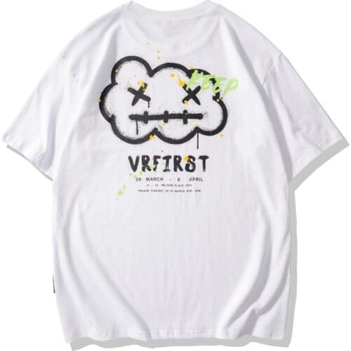 Men Cartoon Print Tees 2021 Summer TShirts Male Harajuku Hip Hop TShirt New Loose Trend Short Sleeve Fashion Streetwear Tops