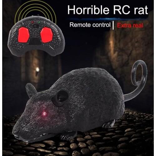 Chiger Toys RC Mouse high simulated horrible scary LED mice Funny tricky Playing Mouse rat Toy For kids