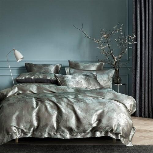 2/3PCS luxury Jacquard Linens Twin size bedding set classical Europe duvet cover quilt cover pillowcase bedroom sets for home