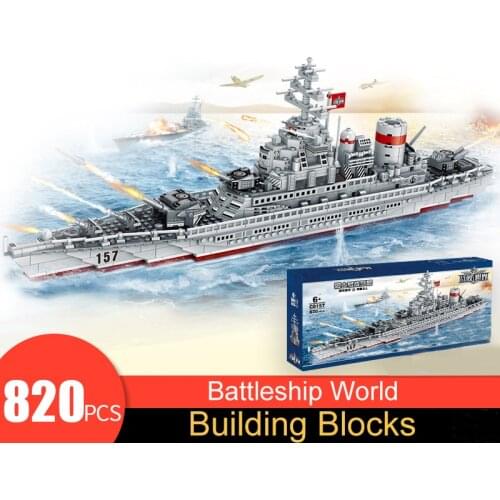 Warship building blocks Military Army Boat Building Blocks Warship Model Soldiers WW2 Mini Figures Weapon Children Bricks Toy