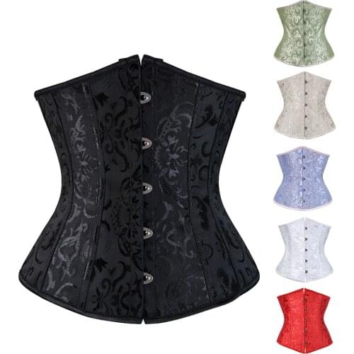 Sexy Corset Underbust Waist Cincher Corsets Gothic Corset Top Bustier Plus Size Corpete Corselet Black White Red Blue S-6XL