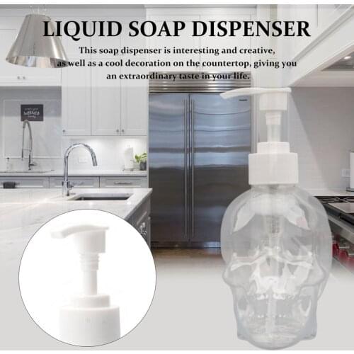 Creative Skull Bathroom Liquid Soap Dispenser 350ml Hand Soap Bottle Shower Gel Shampoo Fillable Bottle