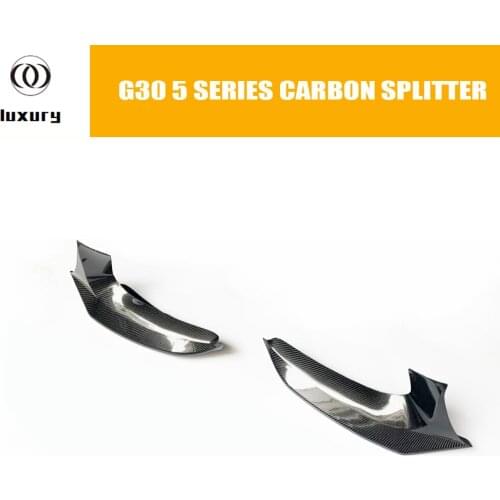 M5 Look 530i 540i Carbon Fiber Front Bumper Side Splitters Apron for BMW G30 New 5 Series With M Package 2018 UP