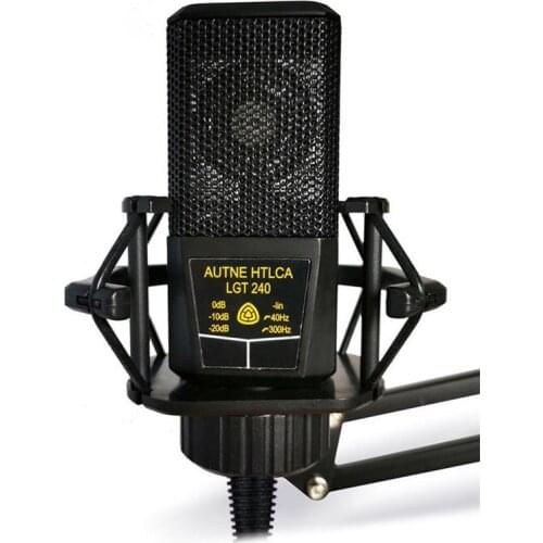 LGT240 Microphone Large Diaphragm Microphone Professional Condenser Microphone For Computer Sound Card Recording Microphone