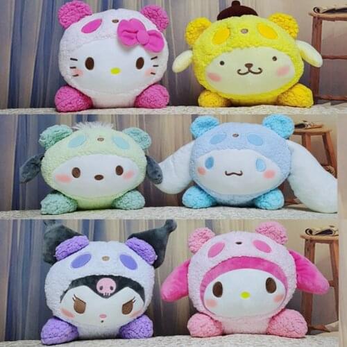 Cute 35cm Cinnamorol Kuroml Melodl Kittl Plush Toys Stuffed Animal Soft Doll Kids Birthday Gift Cartoon Anime