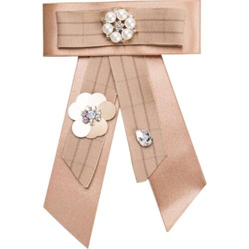 Fashion Hyperbole Ribbon Pins Tie Bowknot Brooches For Women