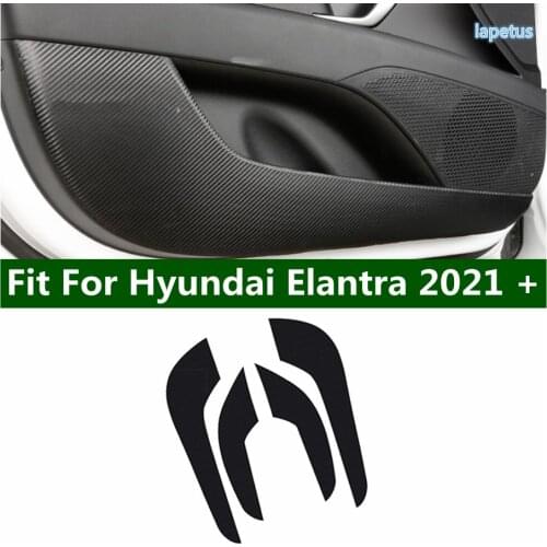 Lapetus Interior Mouldings Car Side Door Anti Kick Strip Sticker Dust-proof Cover 4PCS Fit For Hyundai Elantra 2021 Accessories