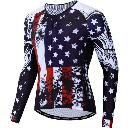 Bike Team Men Cycling Jersey Top Bike Shirt long Sleeve Bicycle Clothes Quick Dry Cycling Clothing Ropa Ciclismo star autumn