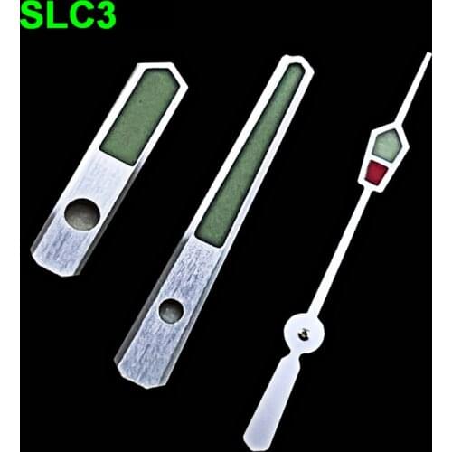 2 Set SLC Seiko NH35 NH36 Watch Hands Stainless Steel Silver Needle Green Luminous Watch accessories Pointer Watch part
