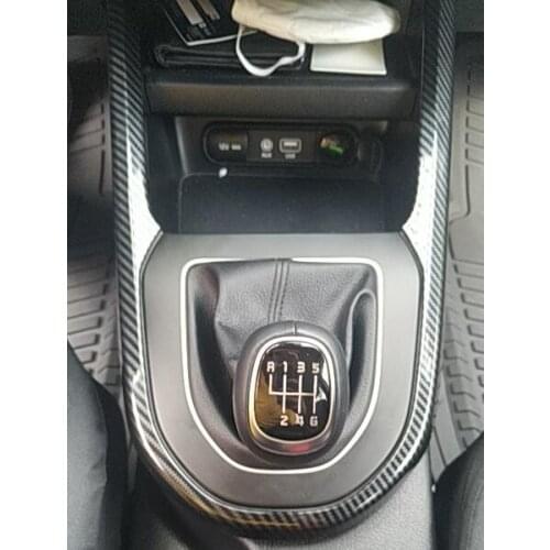 For Kia K3 Cerato Vivro 2019 2020 Carbon Fiber Gear Shift Box Cover Trim Molding Decoration Frame Inner Accessories Car Styling