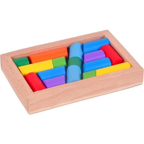 New 3D Classic Colorful Block Stick In Side The Box IQ Brain Teaser Magic Game Educational Toys For Children