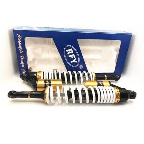 New 420mm 430mm 440mm Motorcycle 8mm Spring Shock Absorber for Honda Suzuki Yamaha Kawasaki ATV Black + white