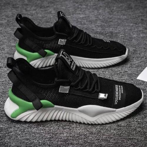 2021 new spring and autumn flying shuttle breathable sports shoes mens mesh casual shoes running sports shoes men