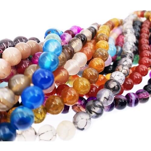 Wholesale Natural Stone Beads Tourmaline Crazy Purple Loose Agates Beads 4 6 8 10 12mm for Jewelry Making DIY Necklace Bracelet