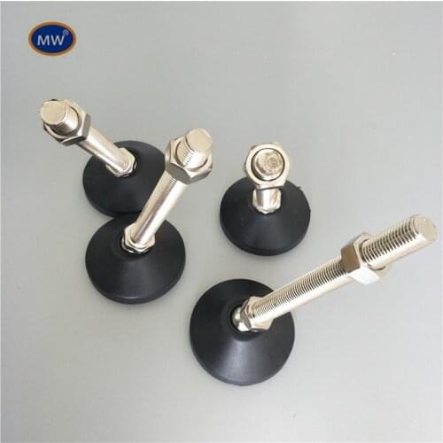 Base 80mm Furniture Support leg Non-skid pad M8/M10/M12/M16 Adjustable Furniture Glide Leveling Feet Pad Pack of 2/4