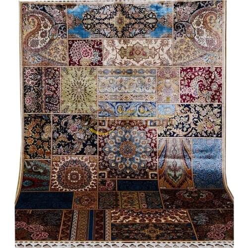 All-over Design Handmade Floral Turkish Silk Rugs Persian Home Area Carpets