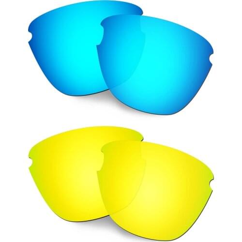 HKUCO Polarized Replacement Lenses For Frogskins Lite Sunglasses Blue/Gold 2 Pairs