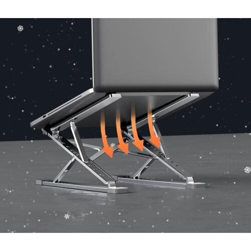Portable Laptop Stand Aluminium Foldable Notebook Support Laptop Base Macbook Pro Holder Adjustable Bracket Computer Accessories