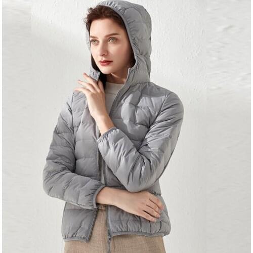 Women Waterproof Jackets Ultra Light Down Jacket Winter Warm Coat Hooded Parka Female Solid Portable Seamless Matte Outwear