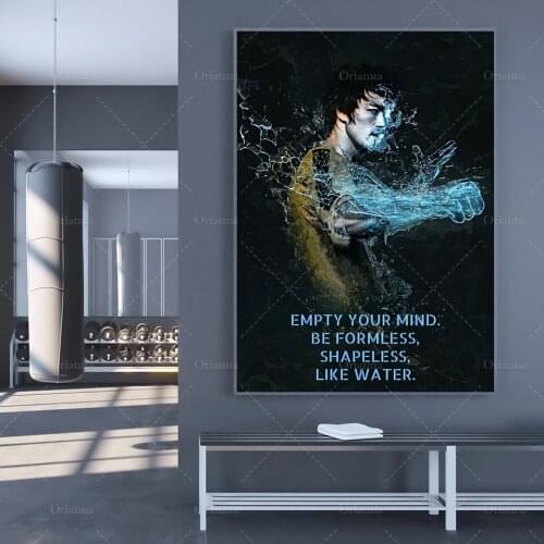 Nordic Abstract Bruce Lee Motivational Poster Wall Art Prints Poster Modular Bedroom Decoration Canvas Painting Home Decoration