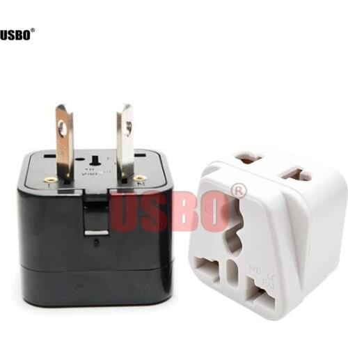 Black white 10A 250V 2-into-1 2 Pin Australia New Zealand Argentina Turkey universal travel adaptor plug socket convertor Type-C