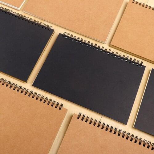 32K/A5/B5 Vintage Kraft Spiral Coil Notebooks Graffiti Sketchbooks For Painting Kids Gift Kraft Blank Diary Journal NotePad Book