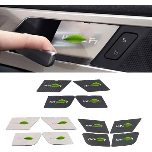 For Haval F7 F7X 2018-2021 Inner Door Handle Bowl Frame Trim Stainless Steel Protection Accessories Decorative Sticker