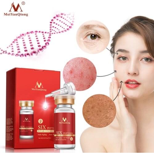 MeiYanQiong Six Peptide Repair Essence Improves Skin Dry Lines Fine Lines Shrinks Pores Care Gives Skin Nutrition Moistures