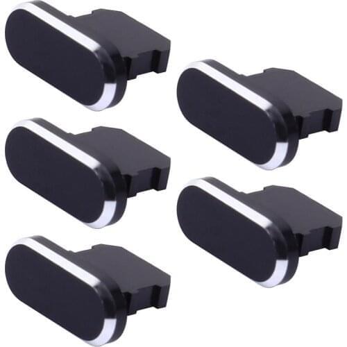 5pcs Metal Anti Dust Charger Dock Plug Stopper Cap Cover for iPhone X XR XS Max 8 7 6S Plus Cell Phone Accessories