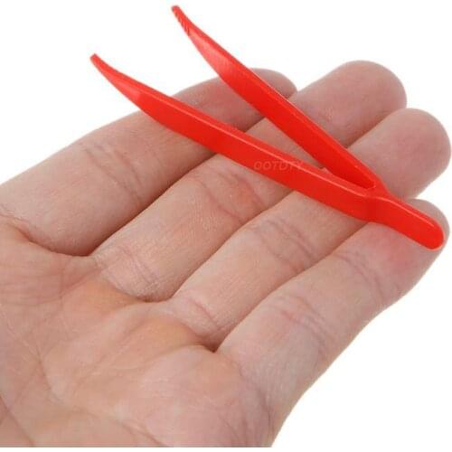 OOTDTY 10pcs Plastic Anti-static Tweezer Tweezers Heat Resistant Maintenance Repair Tool