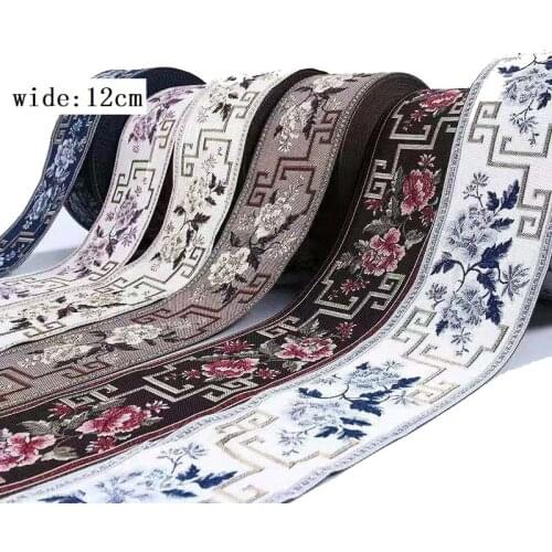 10yards/lot wide 12CM Woven Jacquard Ribbon Chinese style for clothing accessory ZH-4912