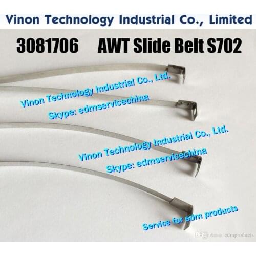 3081706 edm AWT Slide Belt S702 L=375mm Upper for 0204248 S odick A750,A500,AP550 97-type S5713A37 85 AWT Slide Belt