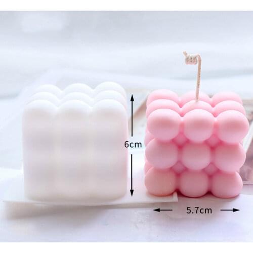 3D Rubiks Cube Candle Mould round and Square Aromatherapy Candle DIY Candle Handmade Mold Silicone Candle Mold candle making